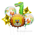 Jungle Safari Temo Fiest Globos Garland Globos de animales